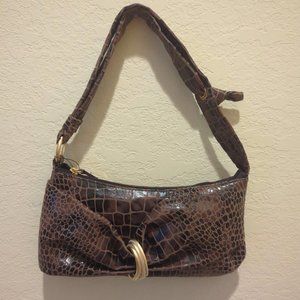 Alligator like skin purse